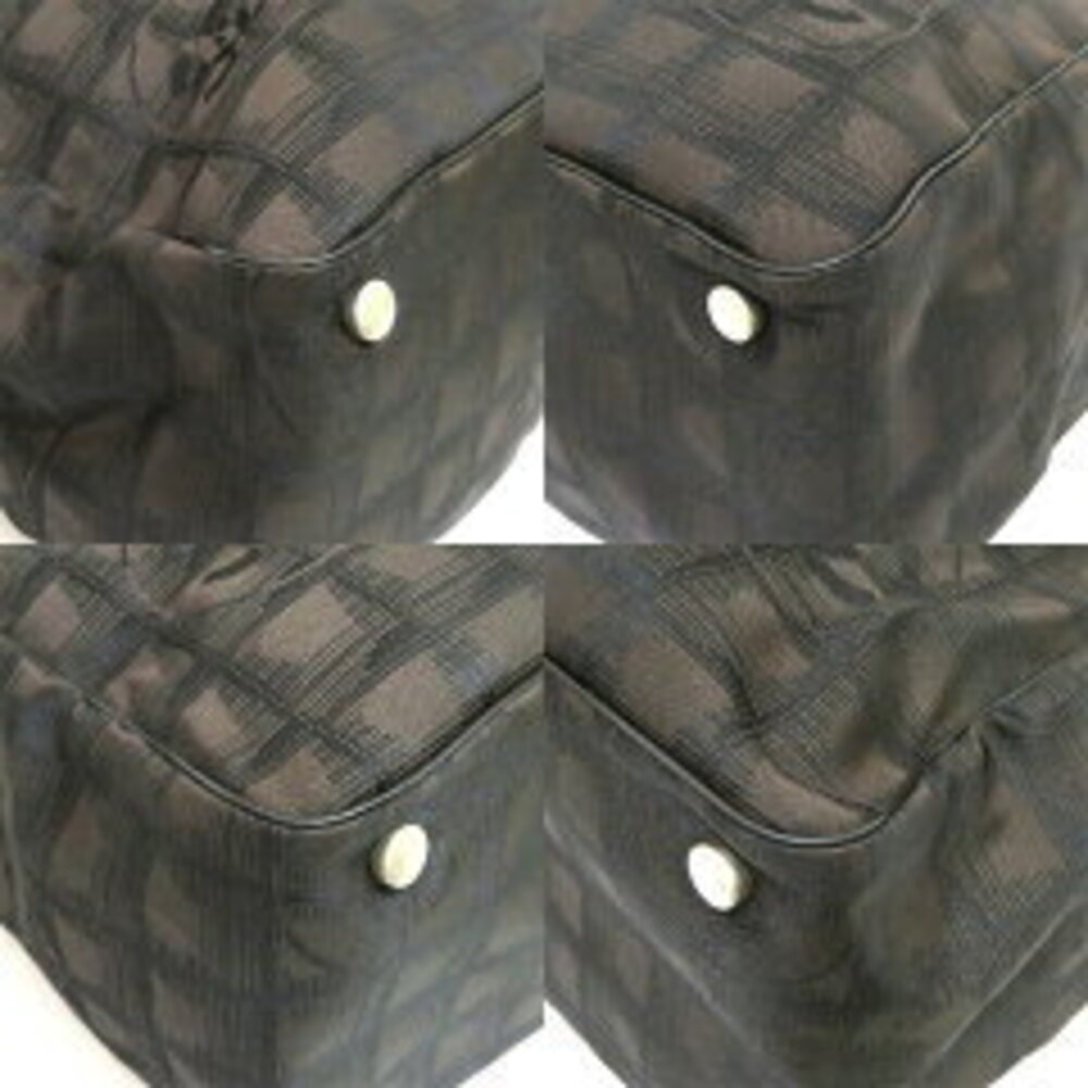 Chanel Travel Line Tote canvas leather maroon brown - Picture 6 of 6